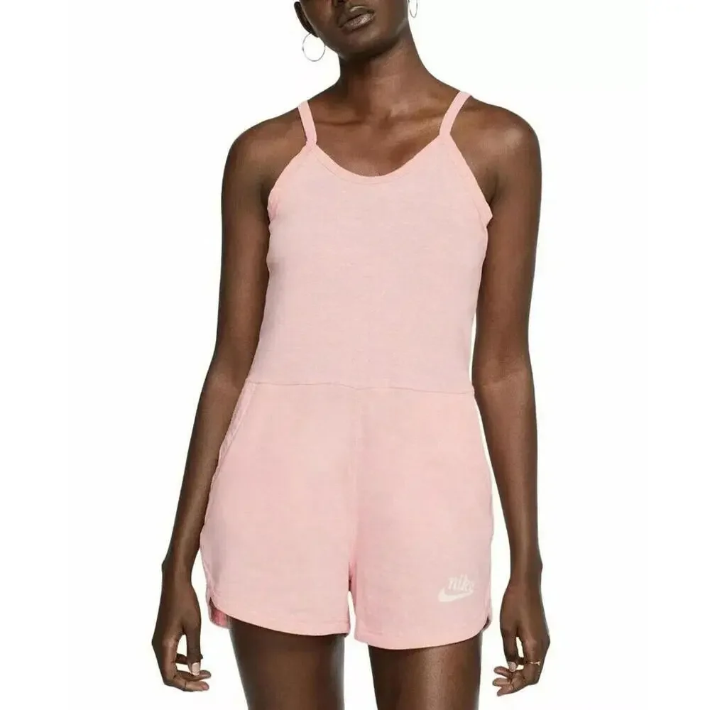 Nike Women's Sportswear Gym Vintage Romper, PINK, SIZE XS - Picture 1 of 3